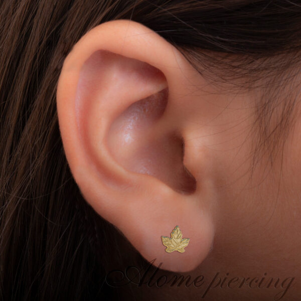 gold maple leaves ear studs