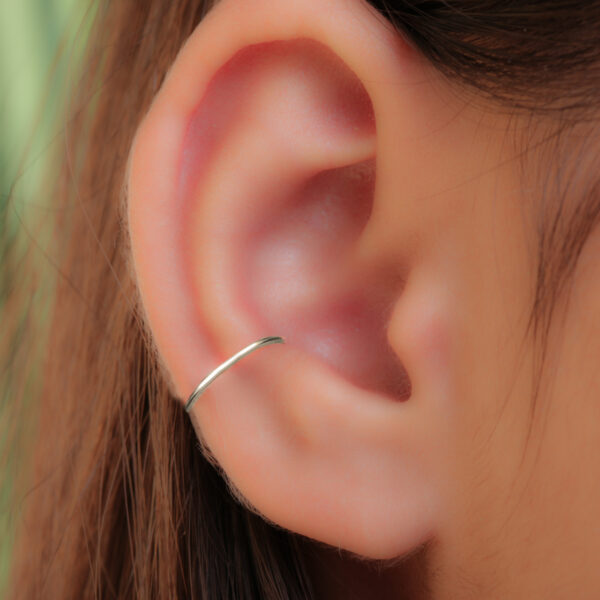 faux conch hoop ring