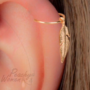 gold charm helix ring