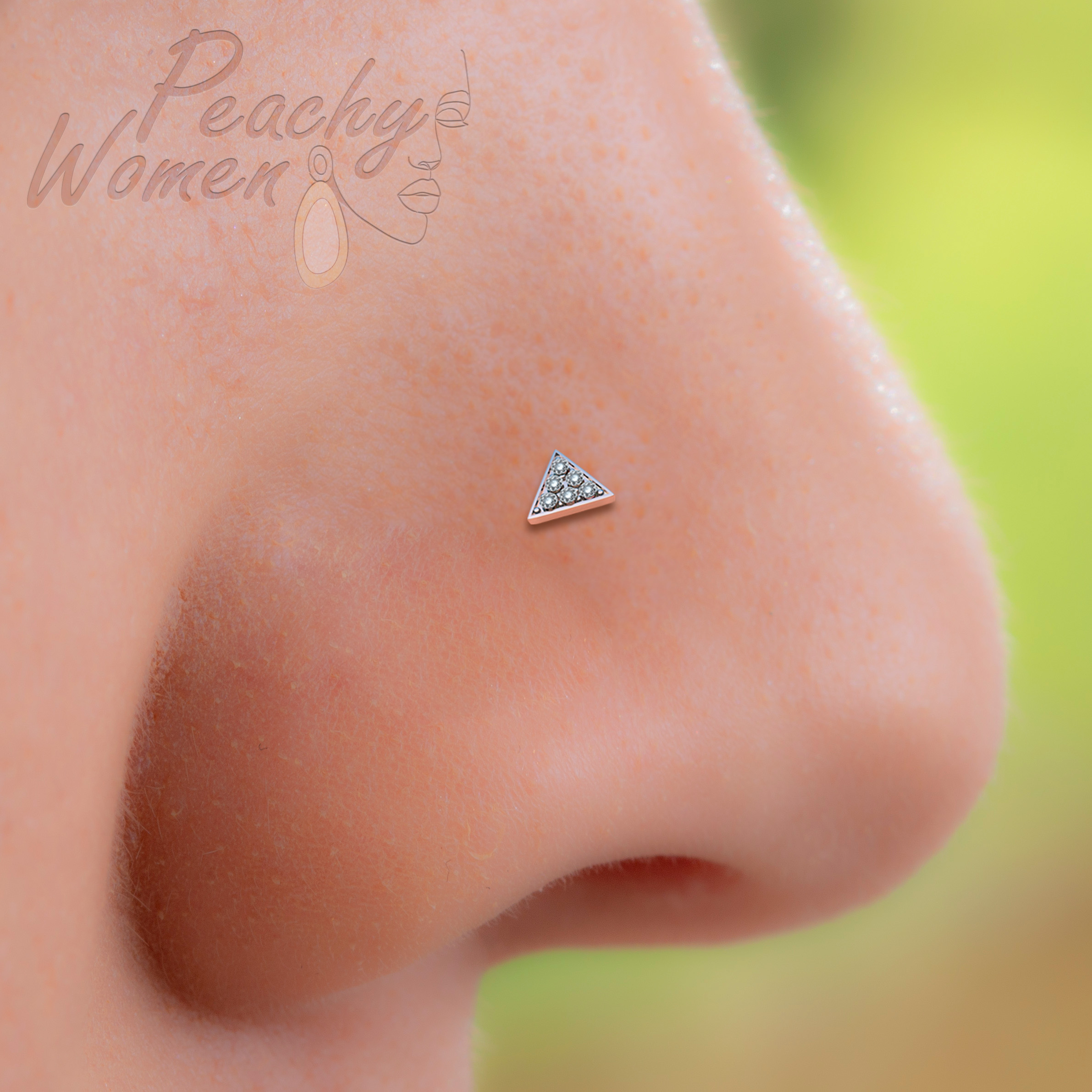 Nose Cuff with sparkling CZ- Fake Nose Ring