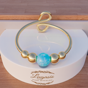 fidget ring blue opal